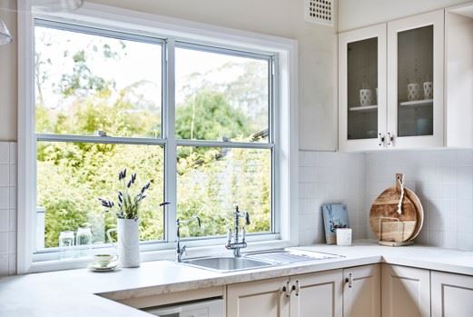 clean kitchen and windows